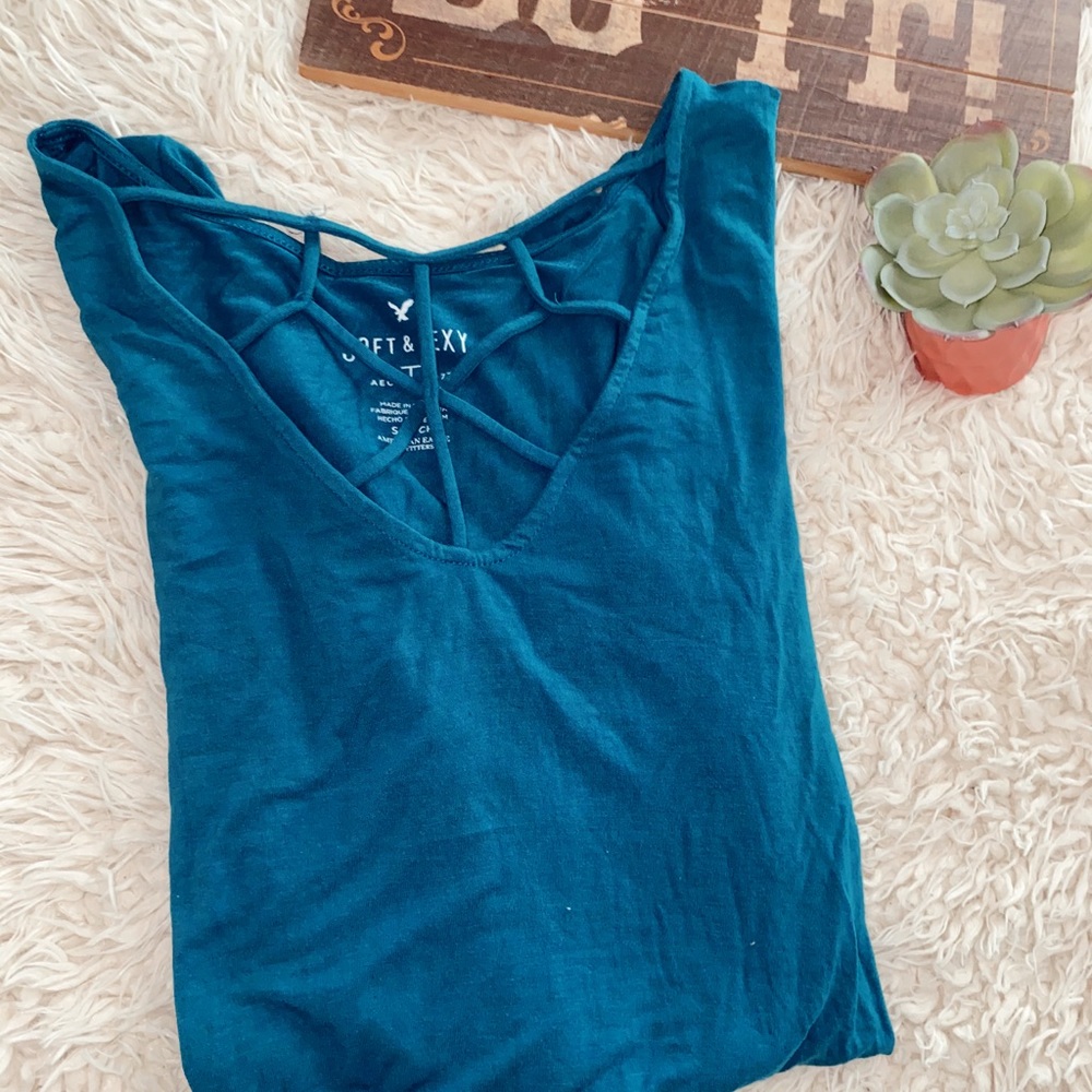 Blue/turquoise American Eagle soft and sexy top